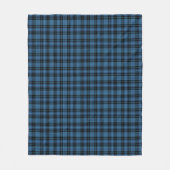 Couverture Polaire Clergé écossais bleu et noir Tartan (Devant)