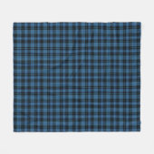 Couverture Polaire Clergé écossais bleu et noir Tartan (Devant (Horizontal))