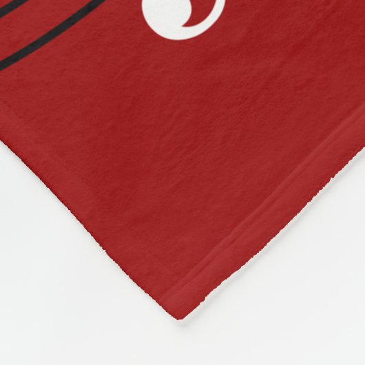 Couverture Polaire Clés et notes blanches noires rouges élégantes de (Coin)