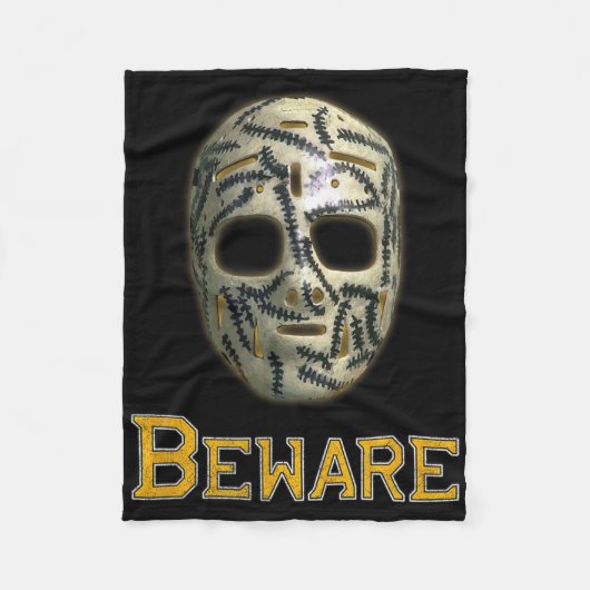 Couverture Polaire Clic 70s Hockey Mask Boston Cheevers Stitches Bewa (Devant)