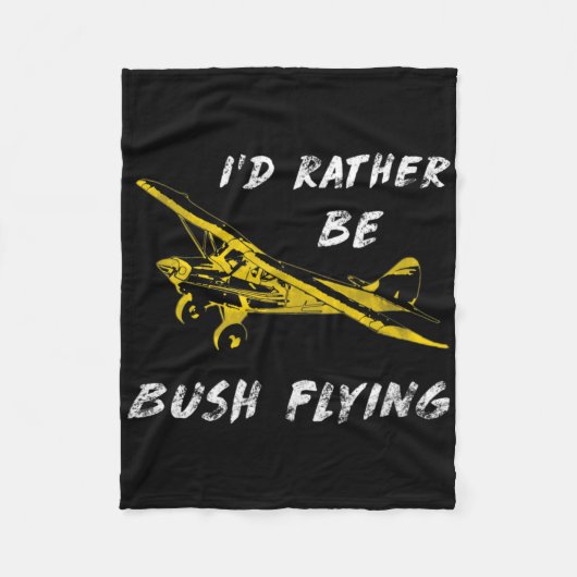 Couverture Polaire Clic Airplane Pilot Super Bush Cub Rather Be Flyin (Devant)