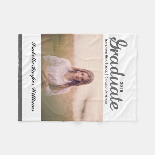 Couverture Polaire Clic Grey Graduate Class of 20XX (Devant (Horizontal))