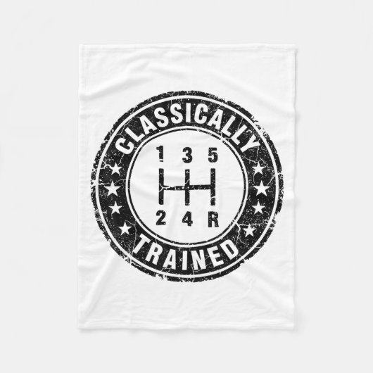 Couverture Polaire Clically Trained Car Guy Manual Transmission Stick (Devant)