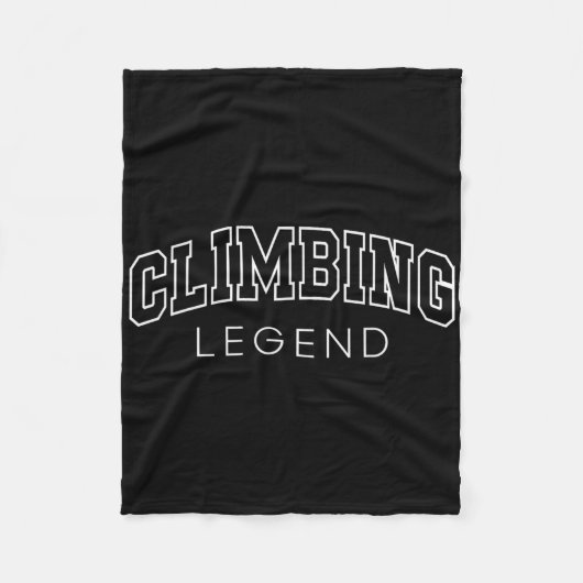 Couverture Polaire Climbing Legend Funny Athletic Lettering Climber C (Devant)