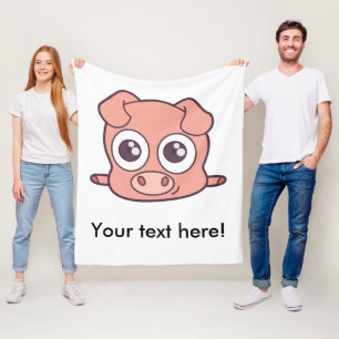 Couverture Polaire Clipart mignon de porc