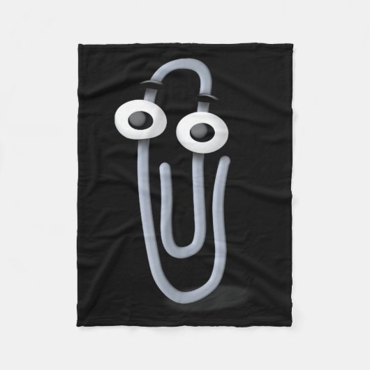 Couverture Polaire Clippy Paper Clip Funny Meme Page Note  (Devant)