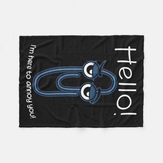 Couverture Polaire Clippy Paper Clip Funny Meme Page Note Sarcastic  (Devant (Horizontal))