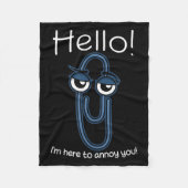 Couverture Polaire Clippy Paper Clip Funny Meme Page Note Sarcastic  (Devant)