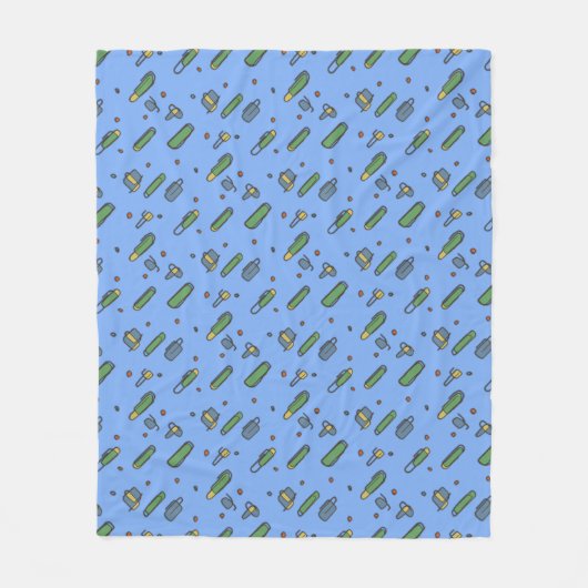 Couverture Polaire Clips volants graphiques rétros Motif sur n'import (Devant)