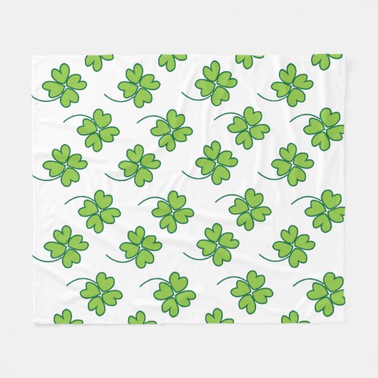 Couverture Polaire Clocher vert à quatre feuilles (Devant (Horizontal))