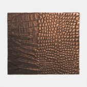 Couverture Polaire Closeup : crocodile texture cuir. (Devant (Horizontal))