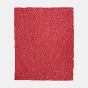 Couverture Polaire Closeup en cuir artificiel rouge foncé.