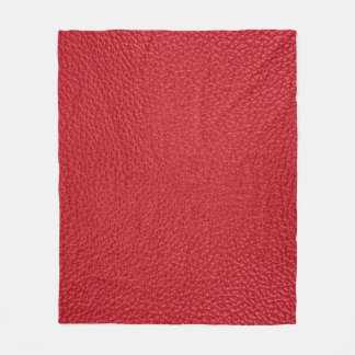 Couverture Polaire Closeup en cuir artificiel rouge foncé.