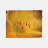 Couverture Polaire Closeuse à fleurs jaunes (Devant (Horizontal))