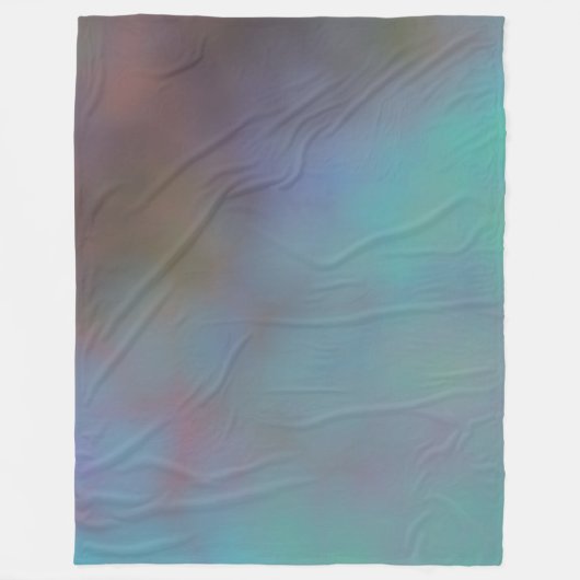 Couverture Polaire Cloud gris turquoise et violet abstrait (Devant)