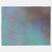 Couverture Polaire Cloud gris turquoise et violet abstrait (Devant (Horizontal))
