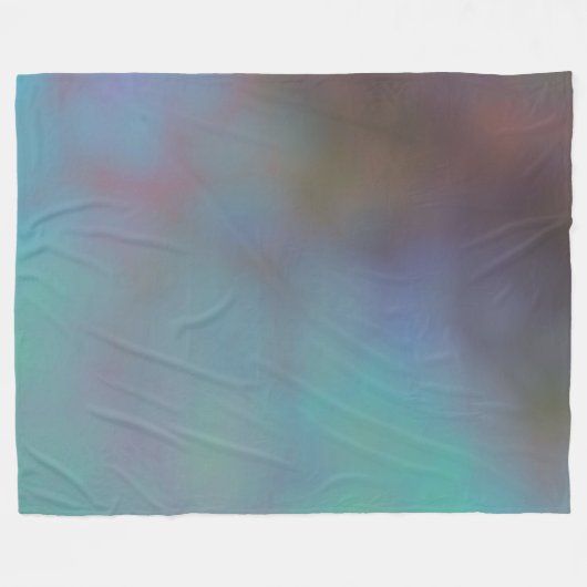 Couverture Polaire Cloud gris turquoise et violet abstrait (Devant (Horizontal))