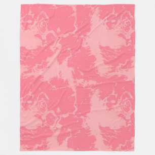 Couverture Polaire Cloud marbré rose abstrait