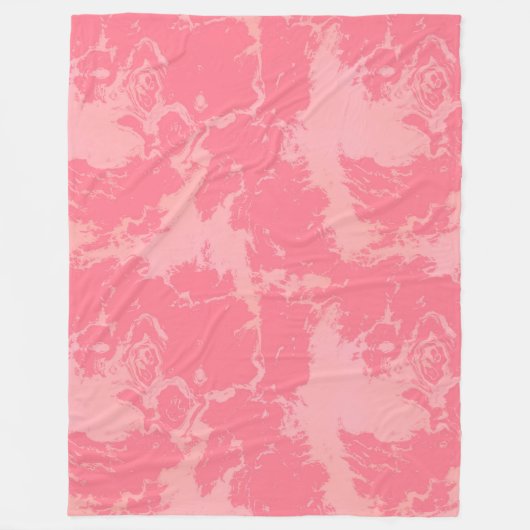 Couverture Polaire Cloud marbré rose abstrait (Devant)