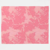 Couverture Polaire Cloud marbré rose abstrait (Devant (Horizontal))
