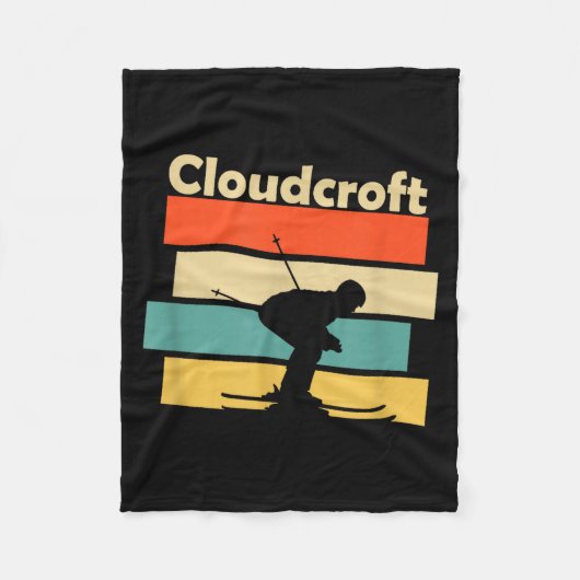 Couverture Polaire Clouroft New Mexico Retro Ski (Devant)