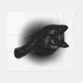 Couverture Polaire Clous de dépôt de chats noirs (Devant (Horizontal))