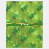 Couverture Polaire Clover populaire 4 Listes Collection verte (Devant)