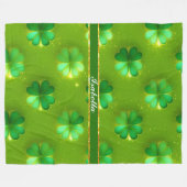 Couverture Polaire Clover tendance 4 listes Collection verte (Devant (Horizontal))