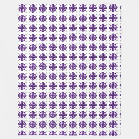 Couverture Polaire Clover violet (Devant)