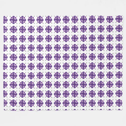 Couverture Polaire Clover violet (Devant (Horizontal))