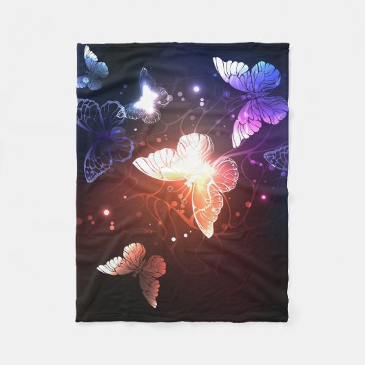 Couverture Polaire Clowing Night Butterflies (Devant)
