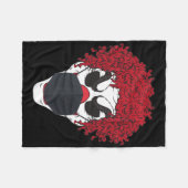 Couverture Polaire Clown effrayant Portant Un Masque Visage Germophob (Devant (Horizontal))