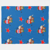 Couverture Polaire Clown et Taureau de rodéo (Devant (Horizontal))