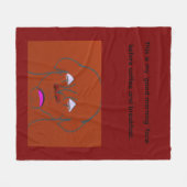 Couverture Polaire Clown-Faced Dog Cartoon Sketch (Devant (Horizontal))