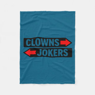 Couverture Polaire Clowns à gauche, jokers à droite sarcastique
