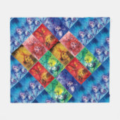 Couverture Polaire CLOWNS COLLECTION Visages masqués vénitiens (Devant (Horizontal))