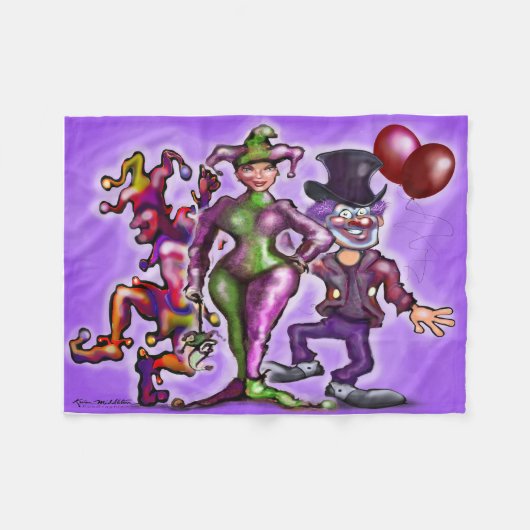 Couverture Polaire Clowns de cirque (Devant (Horizontal))