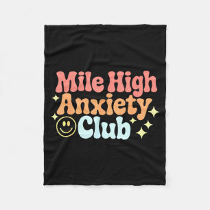 Couverture Polaire Club d'anxiété Mile High Design Drôle