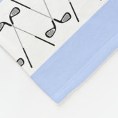 Couverture Polaire Club de golf bleu blanc personnalisé (Coin)