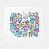 Couverture Polaire Club de surf Licorne (Devant (Horizontal))