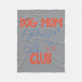 Couverture Polaire Club drôle de maman chien vintage amoureux des ani