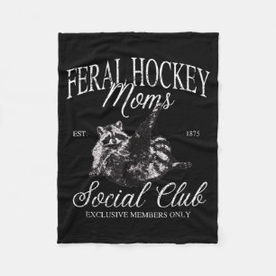 Couverture Polaire Club social de mamans de hockey sauvages drôle mèm