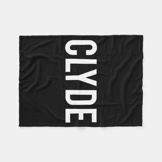 Couverture Polaire Clyde - Cool New Funny Name Fan Gift Tee  (Devant (Horizontal))