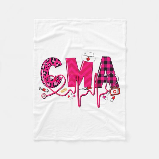 Couverture Polaire Cma Medical Istant Valentines Day Nursing Valen  (Devant)