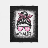 Couverture Polaire Cna Nurse Life Bleached Shirts Nk Leopard Messy Bu (Devant)