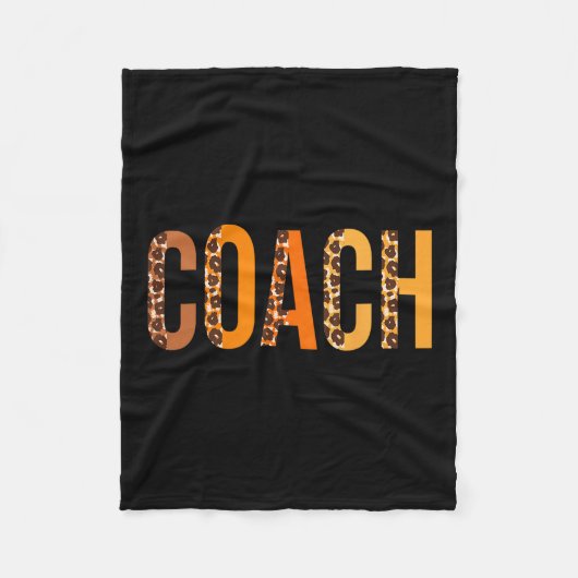 Couverture Polaire Coach Leopard Squad Cute Fall Autumn Lovers Thanks (Devant)
