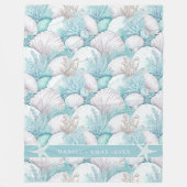 Couverture Polaire Coastal Seashell & Coral Motif#3 ID1009 (Devant)