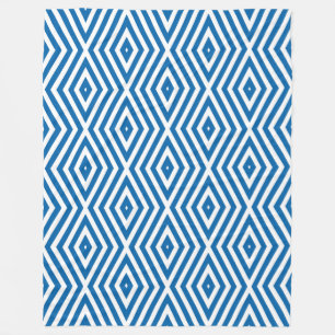 Couverture Polaire Cobalt Blue Moods Diamond Chevrons