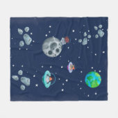 Couverture Polaire Cobertor De Velo Space themed blanket. (Devant (Horizontal))