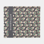 Couverture Polaire Coca chaud de Noël Vintage personnalisé (Devant (Horizontal))